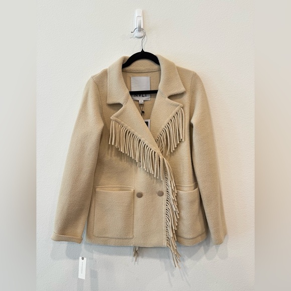 SOLD - NWT NVLT Cream Teddy Jacket with Fringe - Picture 6 of 8